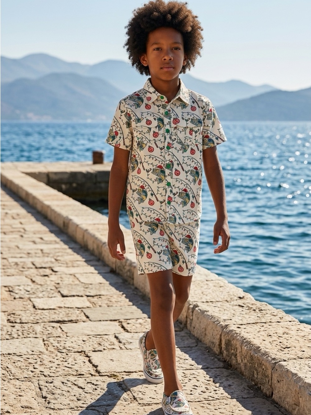 Magellan Outdoors Boys Fish Gear Size 4T SS Holiday Catch Laguna Set NWT UPF30